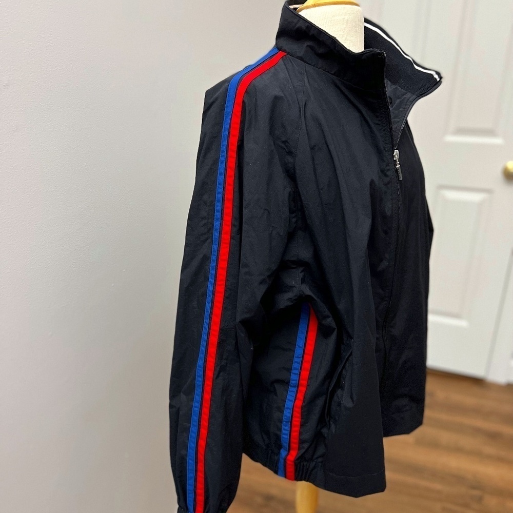 Vintage Retro Striped Winner Jacket Sz XL